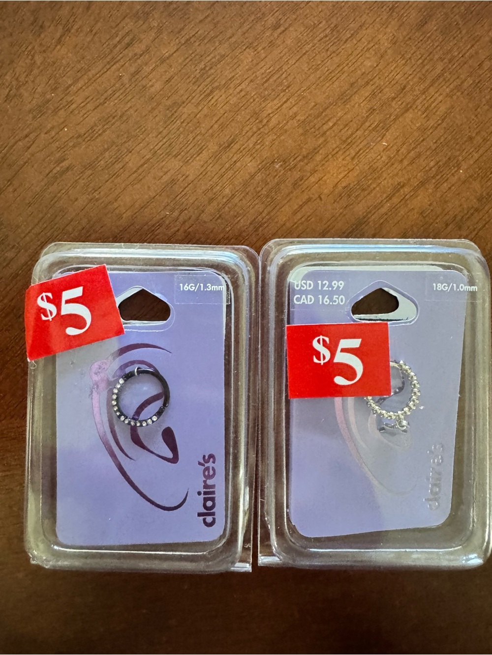 Claire's 2 for $7 CARTILAGE EARRING DEAL